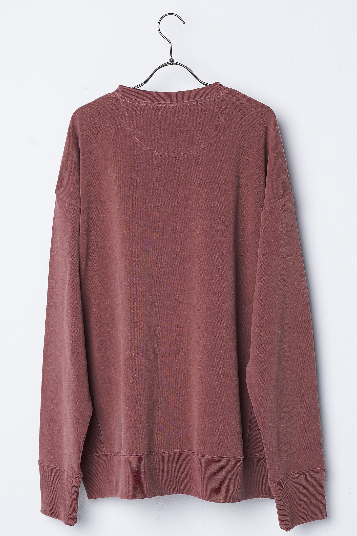 Raw silk fleece sweatshirt