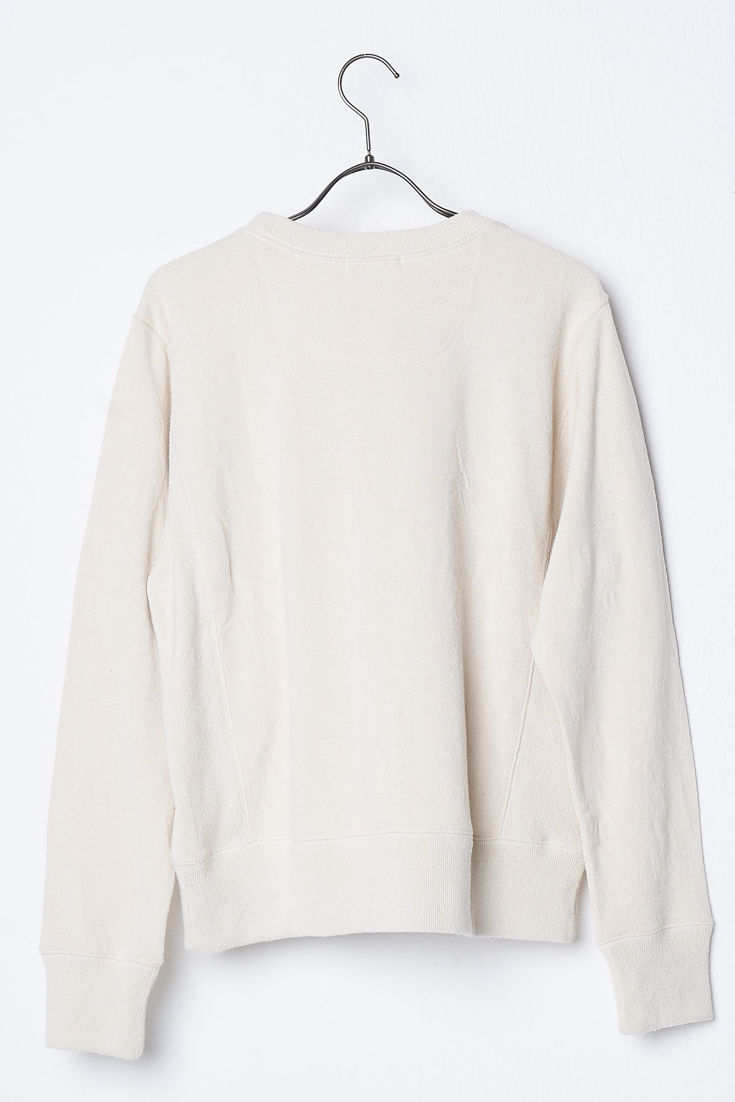Raw silk fleece sweatshirt